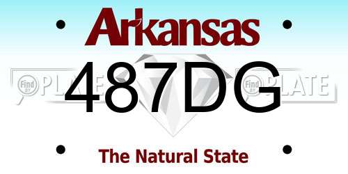 487DG Arkansas License Plate