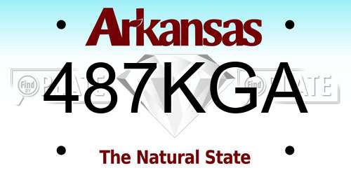 487KGA Arkansas License Plate