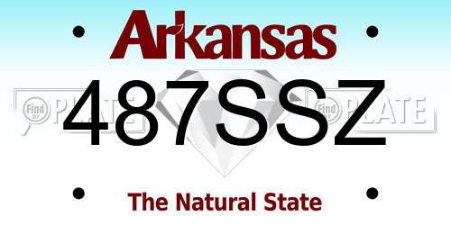 487SSZ Arkansas License Plate