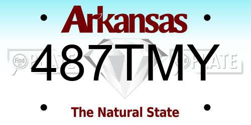 487TMY Arkansas License Plate