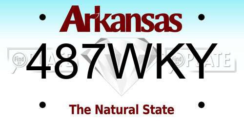 487WKY Arkansas License Plate