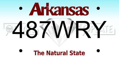 487WRY Arkansas License Plate