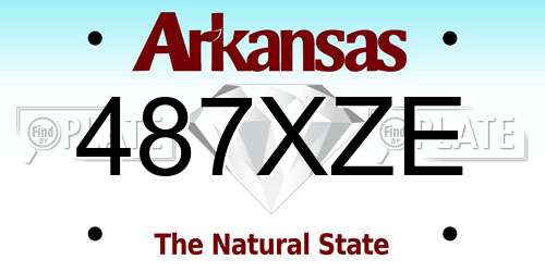 487XZE Arkansas License Plate