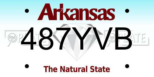 487YVB Arkansas License Plate