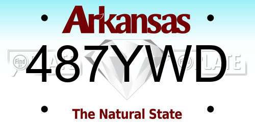 487YWD Arkansas License Plate