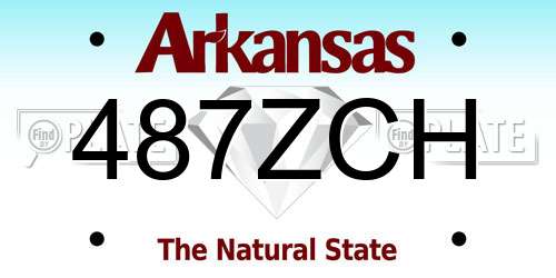 487ZCH Arkansas License Plate