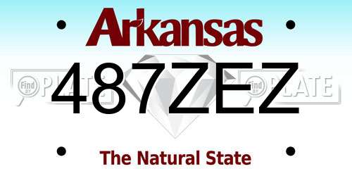 487ZEZ Arkansas License Plate