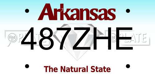 487ZHE Arkansas License Plate