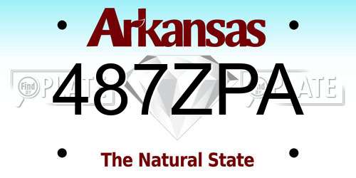 487ZPA Arkansas License Plate