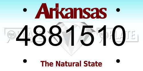 4881510 Arkansas License Plate