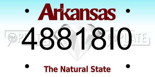 48818I0 Arkansas License Plate