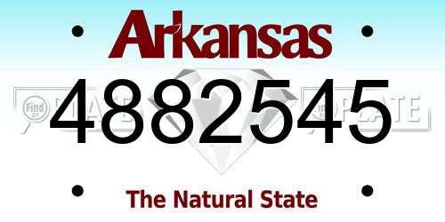 4882545 Arkansas License Plate