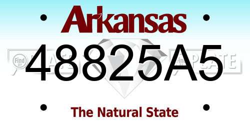 48825A5 Arkansas License Plate