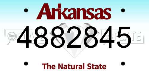 4882845 Arkansas License Plate