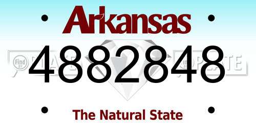 4882848 Arkansas License Plate
