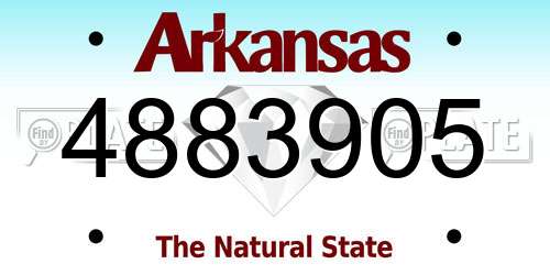 4883905 Arkansas License Plate
