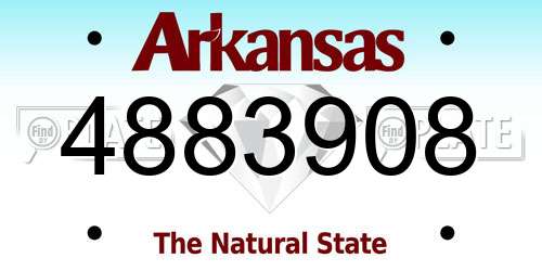 4883908 Arkansas License Plate