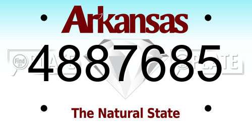 4887685 Arkansas License Plate