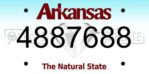 4887688 Arkansas License Plate