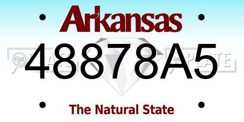 48878A5 Arkansas License Plate