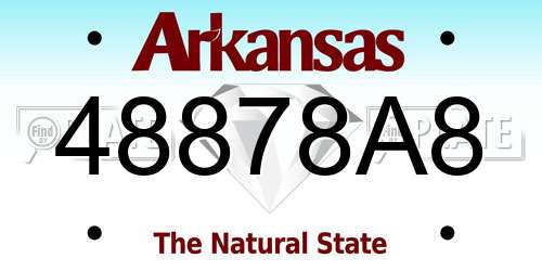 48878A8 Arkansas License Plate
