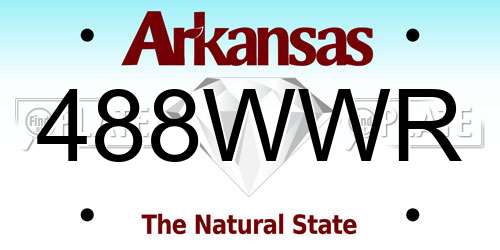 488WWR Arkansas License Plate
