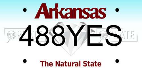 488YES Arkansas License Plate
