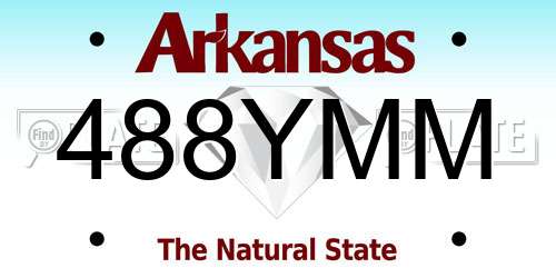 488YMM Arkansas License Plate