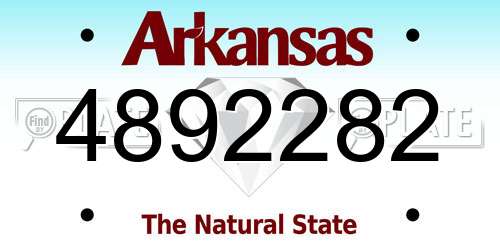 4892282 Arkansas License Plate