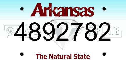 4892782 Arkansas License Plate