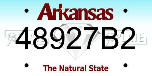 48927B2 Arkansas License Plate