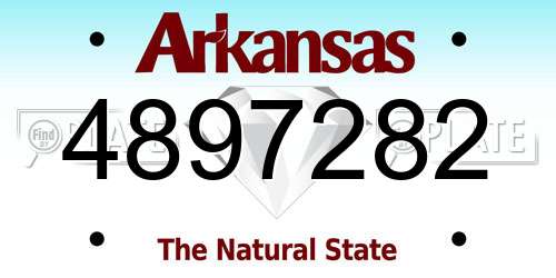 4897282 Arkansas License Plate