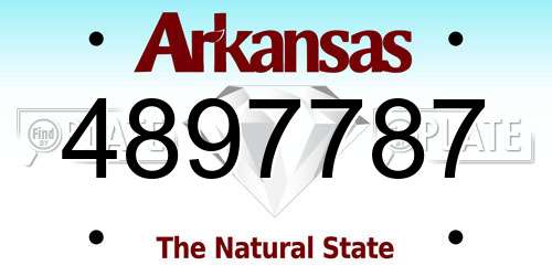 4897787 Arkansas License Plate