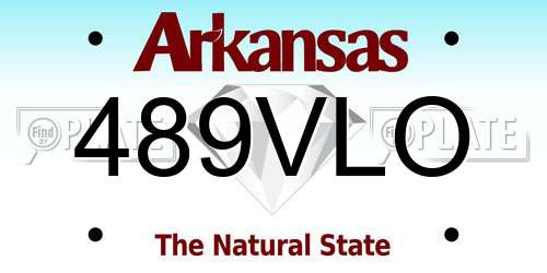 489VLO Arkansas License Plate