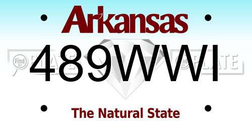 489WWI Arkansas License Plate