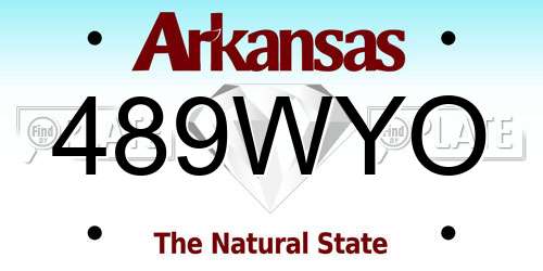 489WYO Arkansas License Plate
