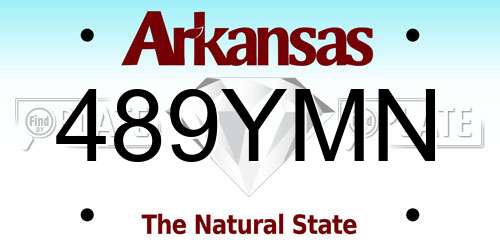 489YMN Arkansas License Plate