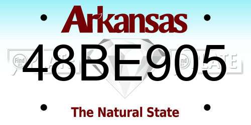 48BE905 Arkansas License Plate