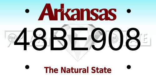 48BE908 Arkansas License Plate