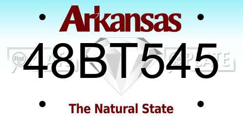 48BT545 Arkansas License Plate
