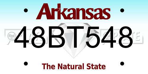 48BT548 Arkansas License Plate