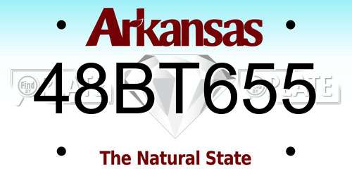 48BT655 Arkansas License Plate