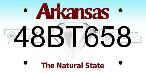 48BT658 Arkansas License Plate