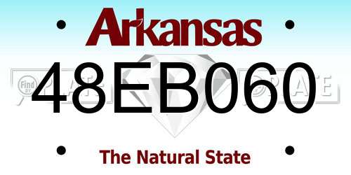 48EB060 Arkansas License Plate