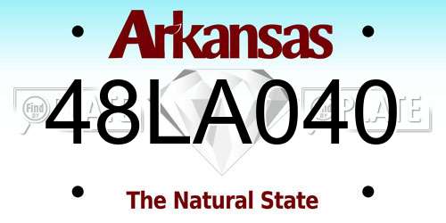 48LA040 Arkansas License Plate