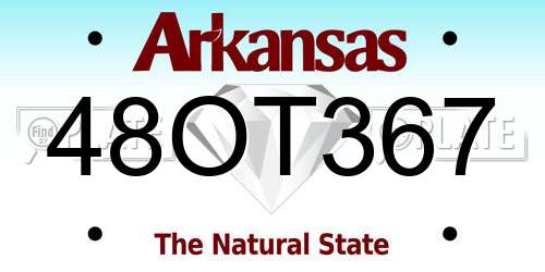 48OT367 Arkansas License Plate