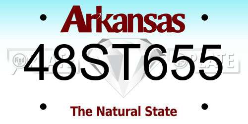 48ST655 Arkansas License Plate
