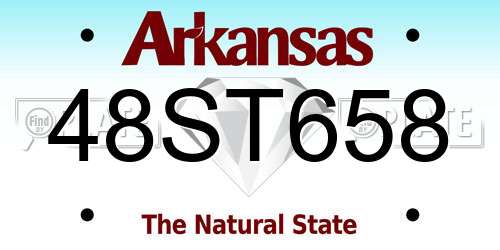 48ST658 Arkansas License Plate