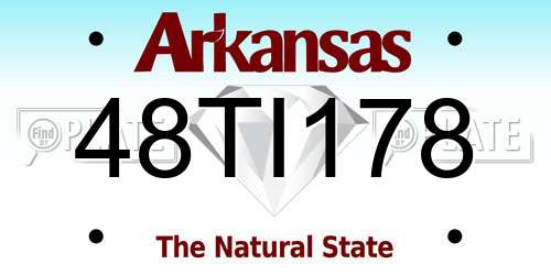 48TI178 Arkansas License Plate