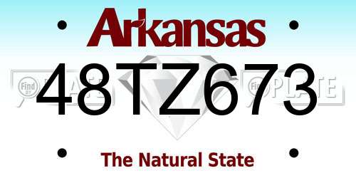 48TZ673 Arkansas License Plate
